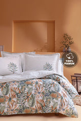 Amy Single Ranforce Duvet Cover Set - 100% Cotton Tropical