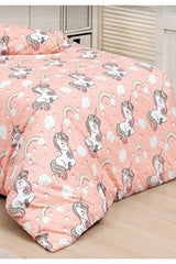 Unicorn Single Duvet Cover Set - Fitted Sheet Included