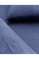 Adrien Double Striped Navy Blue Duvet Cover Set