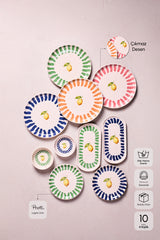 Lemon Motif 10-Piece Breakfast Set for Four