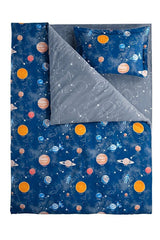Galaxy 100% Cotton Single Duvet Cover Set - Space Theme