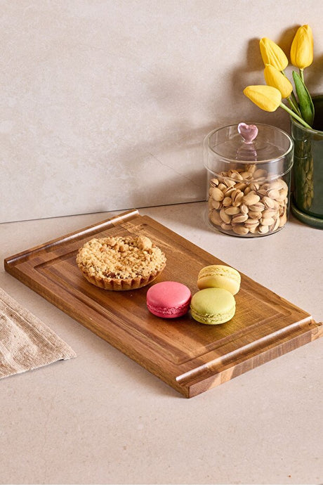 Acacia Wood Serving Board - 33x19 cm Elegant Design