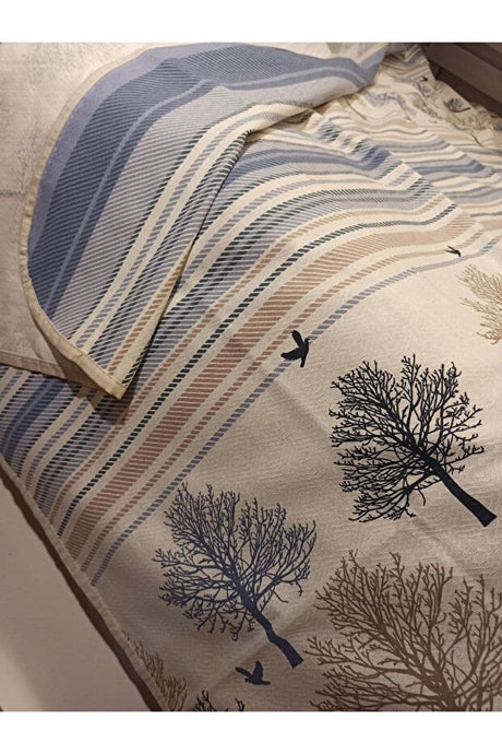 Tree of Life 100% Cotton Single Pique Blanket - 150x240 cm