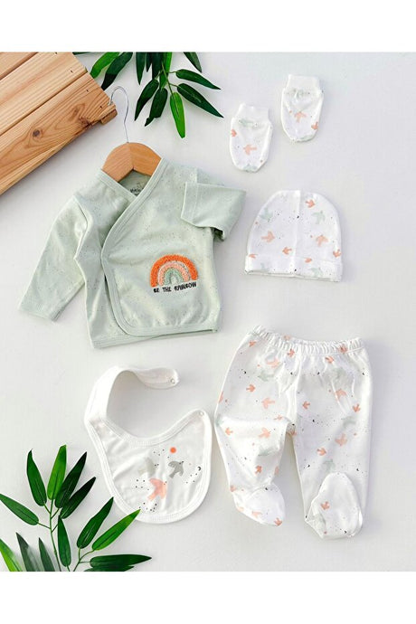 Newborn Rainbow 5-Piece Hospital Exit Baby Clothing Set 0-3 Months