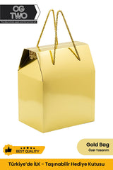 Portable Gold Gift Box & Bag - Special Design 24x14x20cm