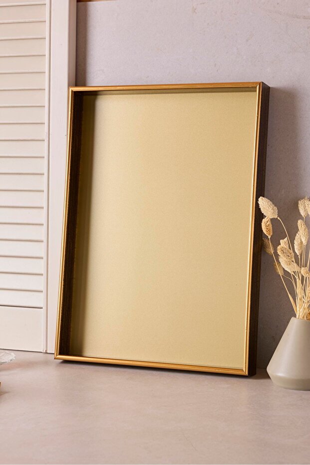 Elegant Gold Finish Rectangular Serving Tray - 33x45 cm