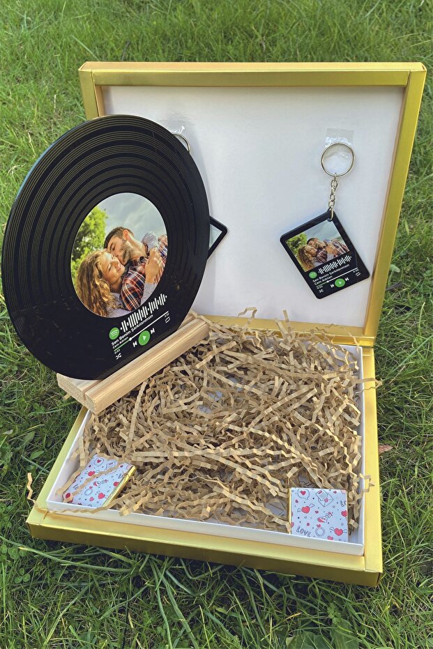 Personalized Spotify Plaque & Keychain Set - Custom Photo & Song