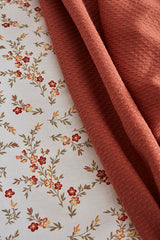 100% Cotton Double Duvet Cover Set with Pique Blanket
