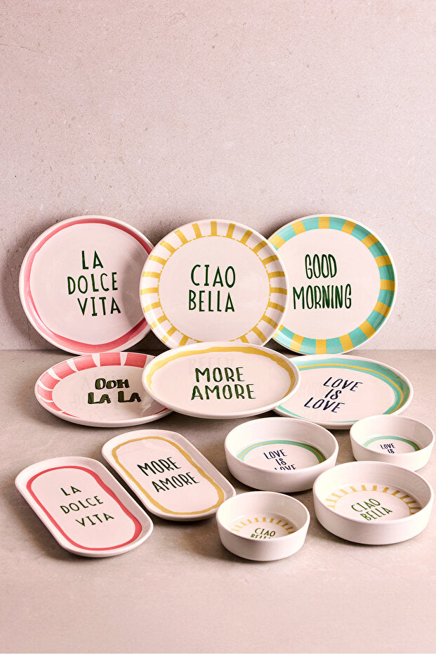 La Dolce Vita 14-Piece Ceramic Breakfast & Serving Set