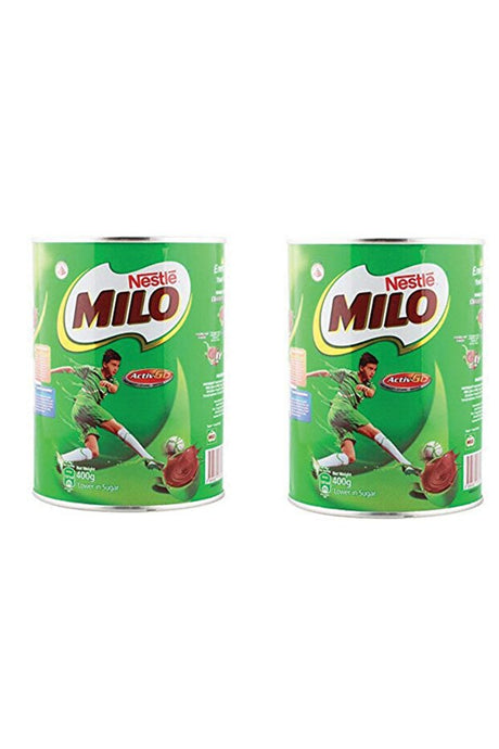 Milo Chocolate Malt Drink Powder - 400g x 2 Cans, Lower Sugar