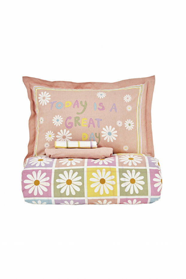 Young Great Day Einzelbett-Bettbezug-Set – 100 % Baumwolle