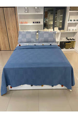 Double Size Pom-Pom Cotton Pike Set - Indigo Boxed