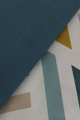 Morgan 100% Cotton Double Duvet Cover Set - Green Geometric