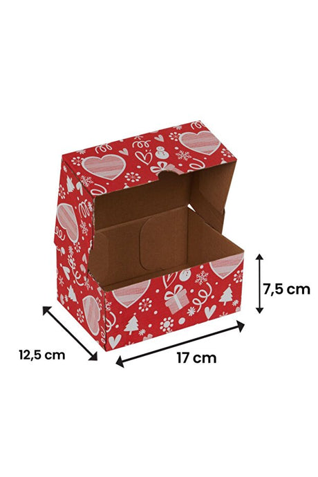 Valentine's & New Year Gift Boxes - 25 Pack (17x12.5x7.5 cm)