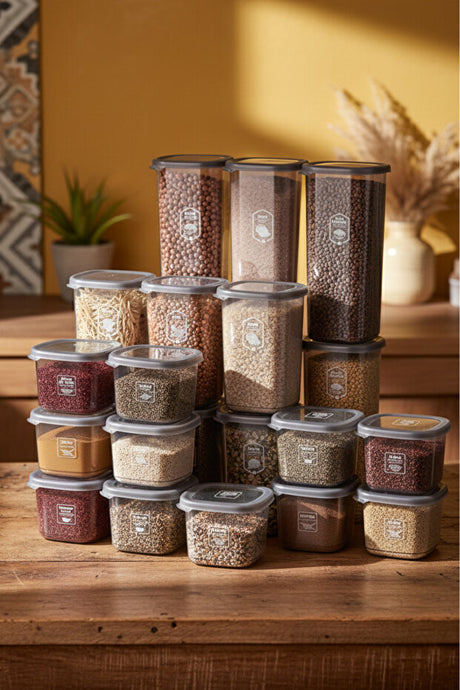 Locky Clear Square Food Storage Container Set - 24 Pieces
