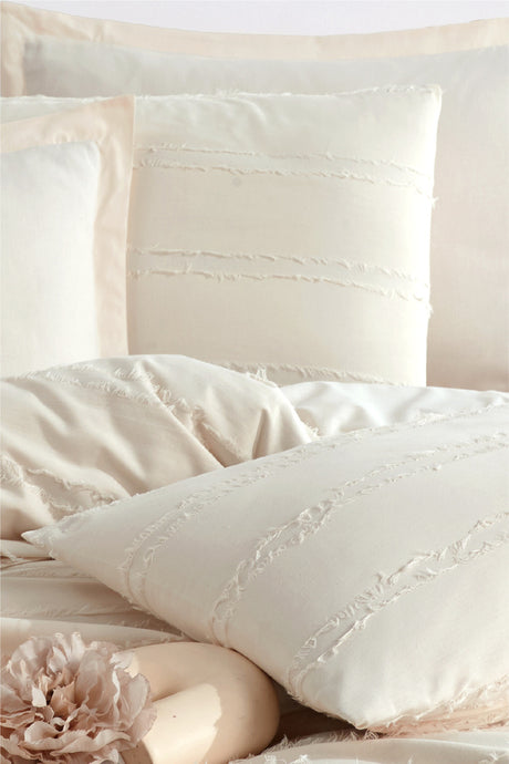 100% Cotton Fringed Double Duvet Cover Set - 200x220 cm