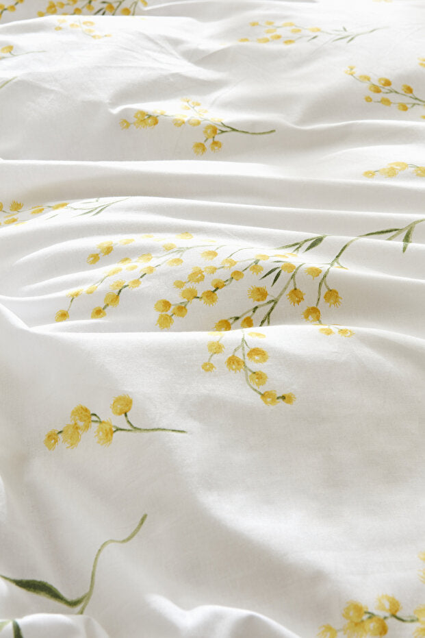 Loretta Double Duvet Cover Set - 100% Cotton, Mimosa Print