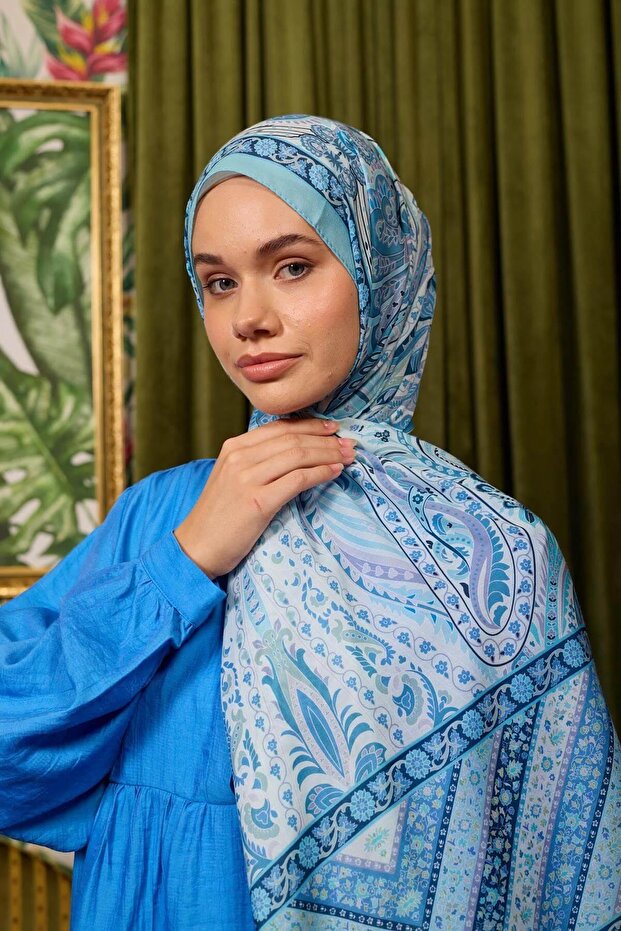 Colección Marrakech Chal Suave - Azul Hielo
