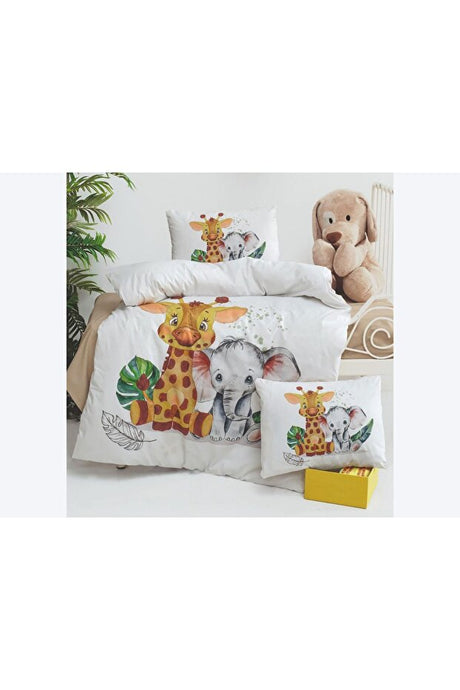 Baby Single Safari Duvet Cover & Sheet Set - 100x150cm
