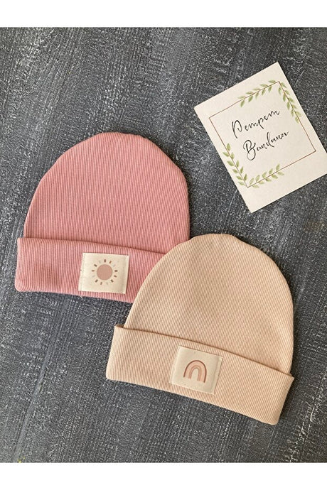 Baby Ribbed Beanies - Soft Cotton 2-Pack