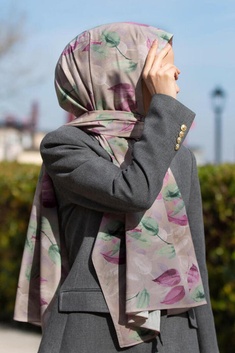 Luxury Medina Silk Shawl - Autumn Pink Wrinkle-Free