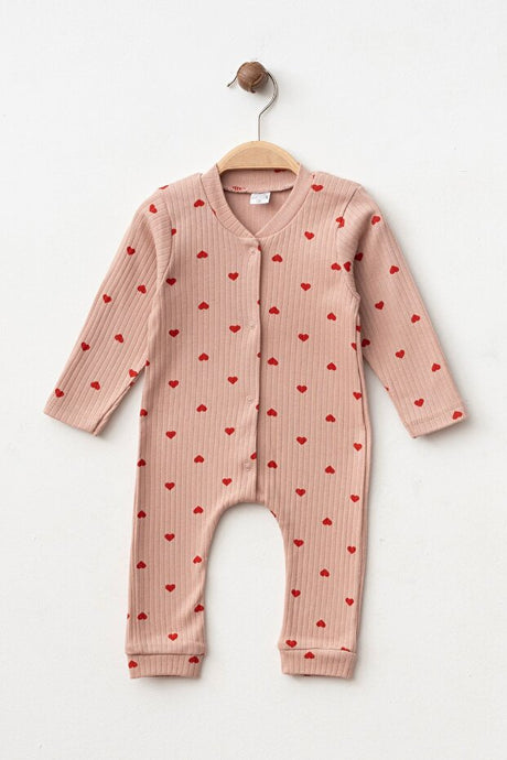 100% Cotton Heart Print Baby Rompers - 2-Pack (0-3 Months)