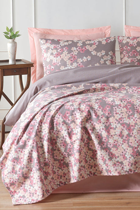 Single Pique Set - Floral Pattern, 2-Piece Cotton