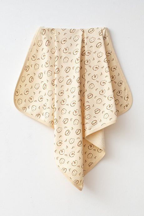 Panda Print Natural Cotton Baby Blanket - Soft & Breathable 80x90 cm