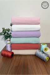 Double Waffle Bedspread - 100% Organic Cotton, 200x230cm