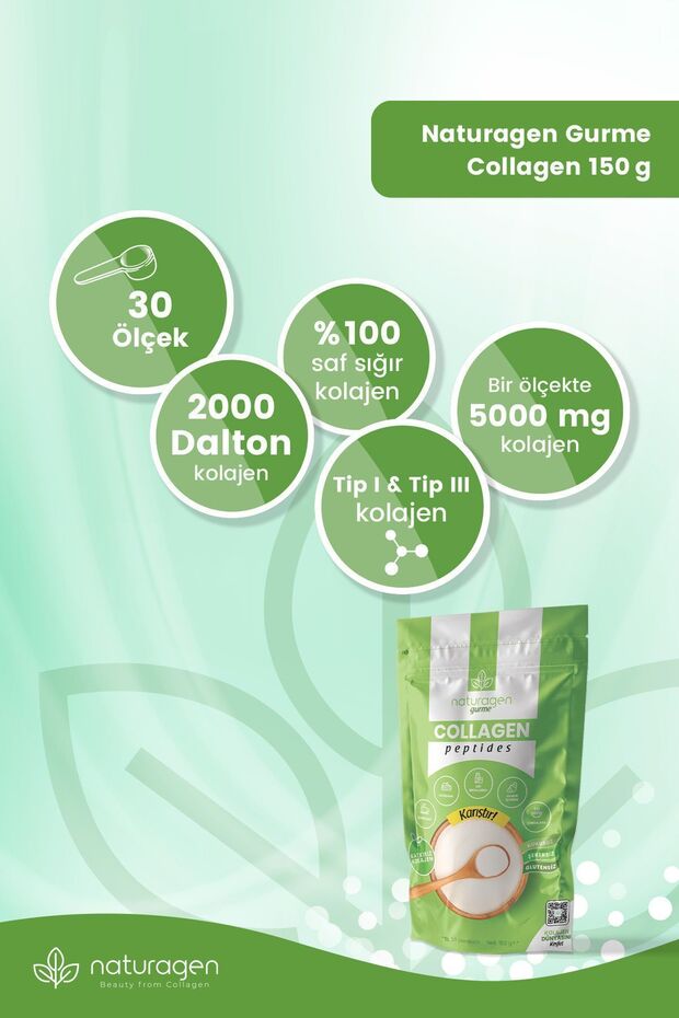 Gurme 100% Pure Bovine Collageen Peptiden - 150g x 3 Zakjes