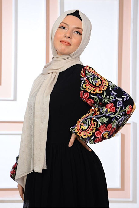 Striped Chiffon Shawl - Lightweight & Versatile