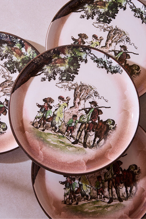 The Farmers Vintage Ceramic Pasta Plates - 21cm Set of 6