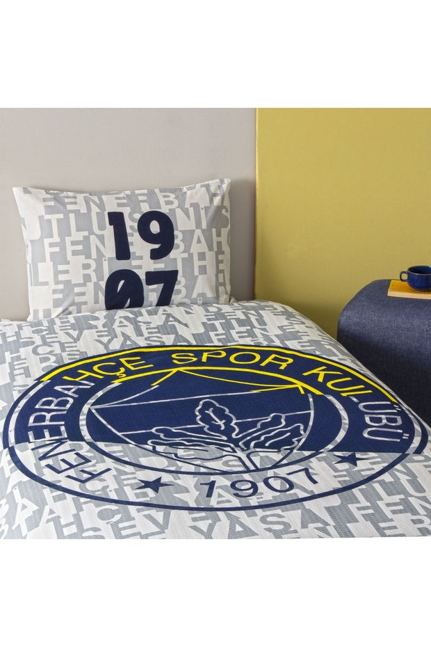Fenerbahçe Single Cotton Pike Bedding Set - 3 Piece Official Licensed