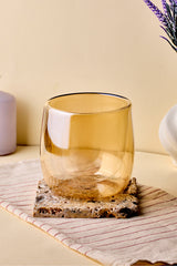 Double Walled Amber Glass - 300ml Capacity