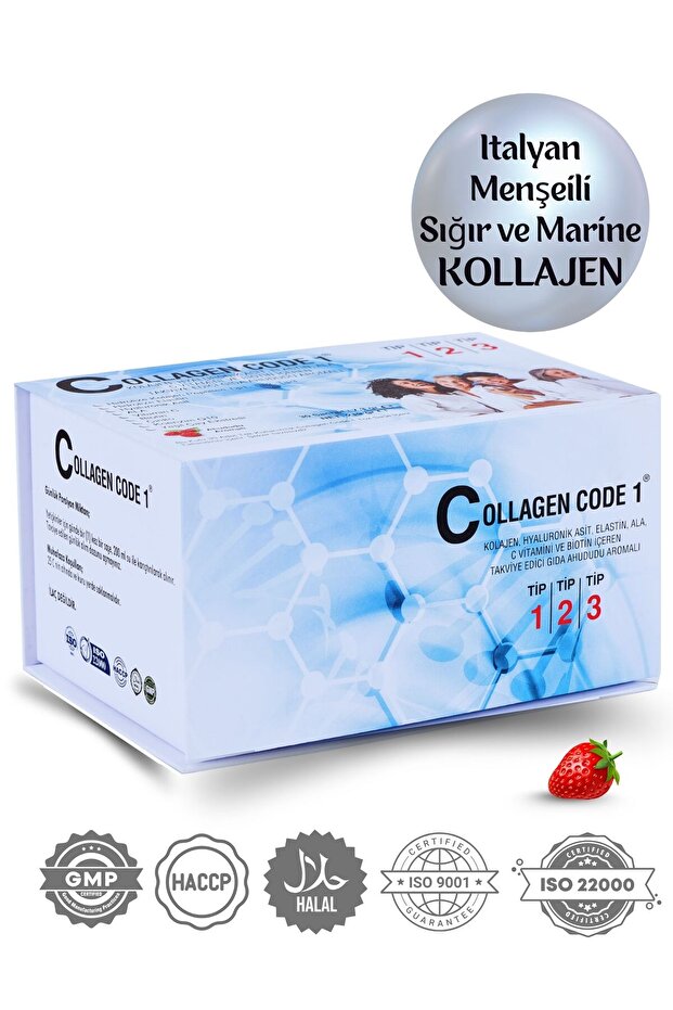 Hydrolyzed Collagen - Strawberry, 3 Types, 30 Sachets