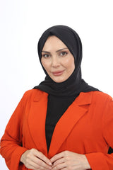 Women's Black Cotton Jazz Shawl