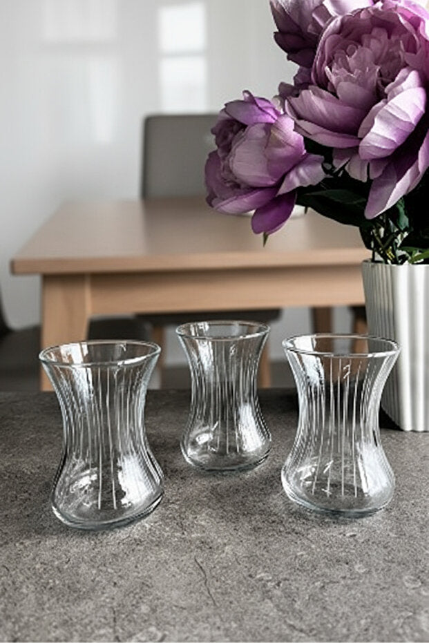 Pasabahce Incebelli Classic Turkish Tea Glasses - 6-Piece 125ml Set