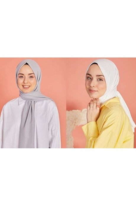 Cotton Jazz Shawl - Versatile Grey & White ()