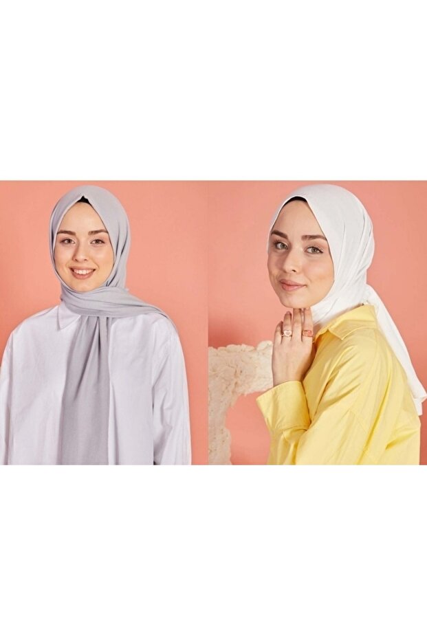 Cotton Jazz Shawl - Versatile Grey & White ()