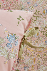 Flovy 100% Cotton Double Duvet Cover Set - Powder Pink
