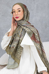 Retro Ethnic Pattern Cotton Shawl - Soft & High Quality