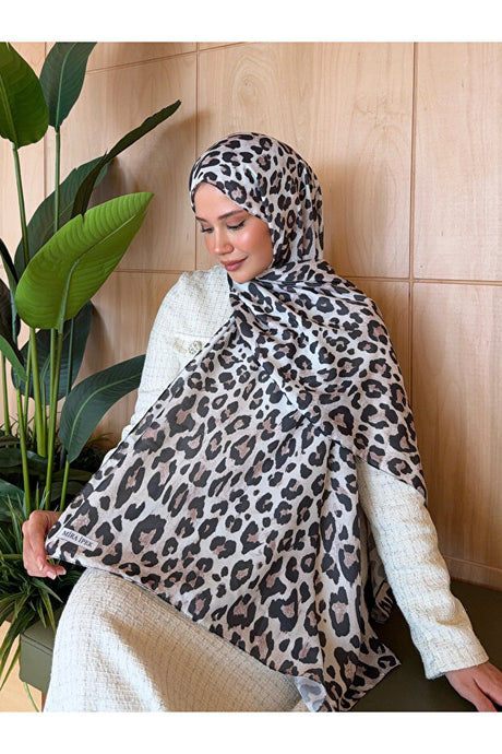 Women's Soft Cotton Leopard Print Shawl - Vera Series