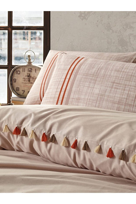 Candy Ranforce Duvet Cover Set - Double, Tassel Trim