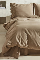 4 Element Double Duvet Cover Set - Latte, 100% Cotton