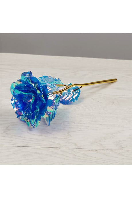 Blue Iridescent Infinity Rose - Artificial Flower Gift