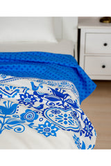Cotton Collection Single Pike - Blue Tulip Design, 160x230 cm