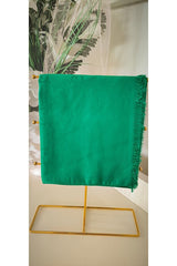 Women's Silky Cotton Jacquard G Pattern Shawl - Benetton Green