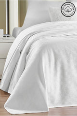 100% Organic Cotton Double Pike Bedspread - 200x230 cm