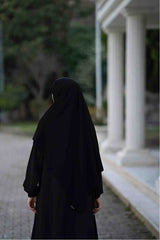 Large Black Medina Silk Scarf - Breathable & Lightweight
