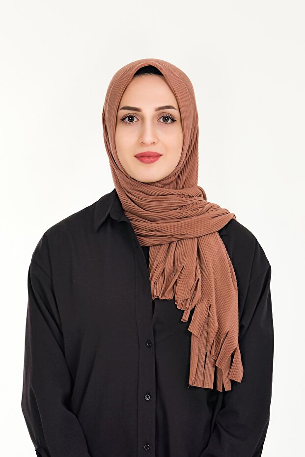 Practical Pleated Ready Shawl - Stylish & Easy-Care Hijab